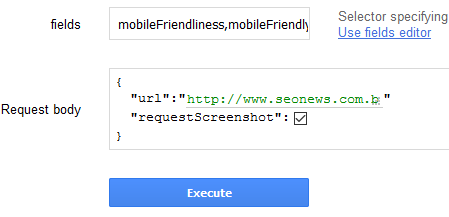 Request Mobile-First API de teste no browser